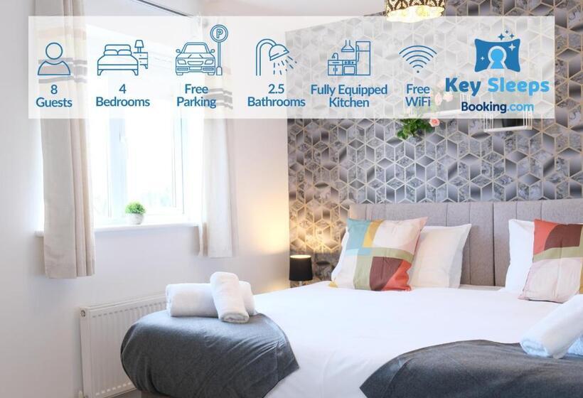 Large House By Keysleeps Short Lets Northampton M1 With Free Parking Contractors Leisure