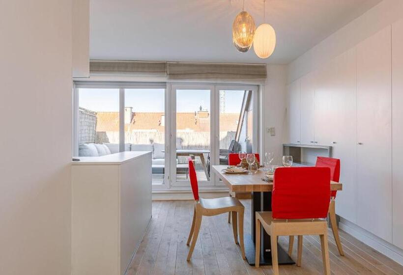 Spacious Duplex Apartment On Top Location In Knokke With Parking