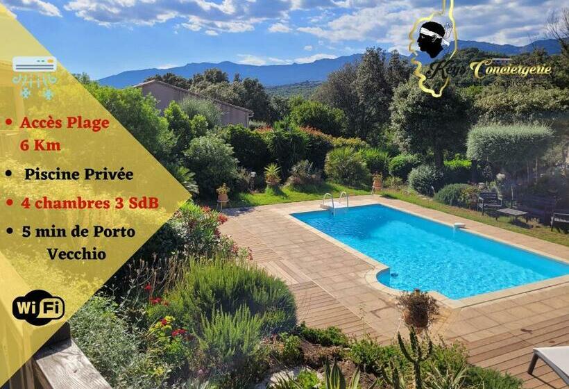 Villa 125m2 6/8 Pers Trinité De Porto Vecchio Piscine