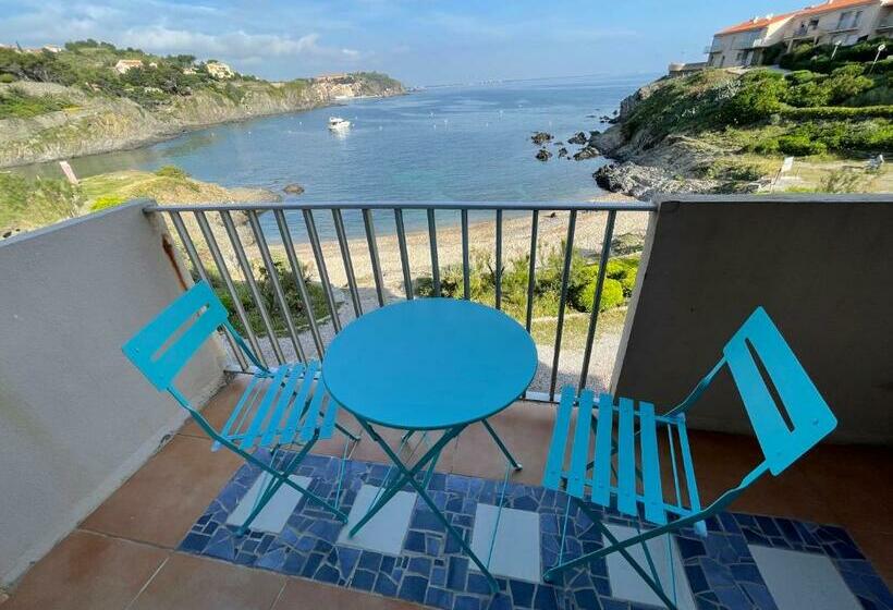 Azur Les Pieds Dans L Eau Vue Sur Mer Et Clocher De Collioure En Toile De Fond   Wifi Fibre  Parking