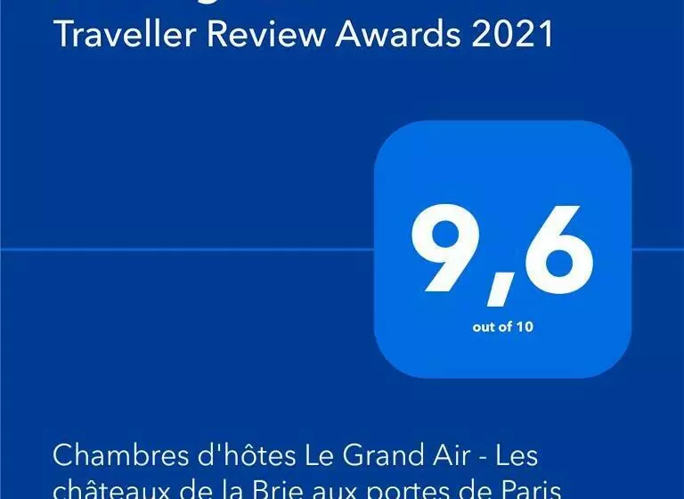 ベッドアンドブレックファースト Chambres D Hôtes Le Grand Air   Les Châteaux De La Brie Aux Portes De Paris