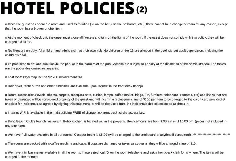 هتل Boho Beach Club