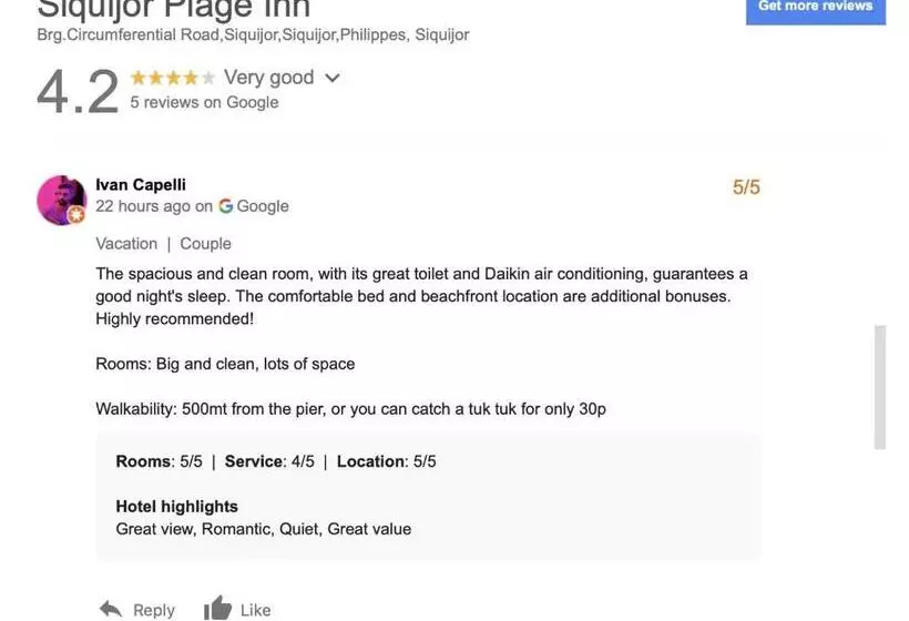 هاستل Siquijor Plage Inn