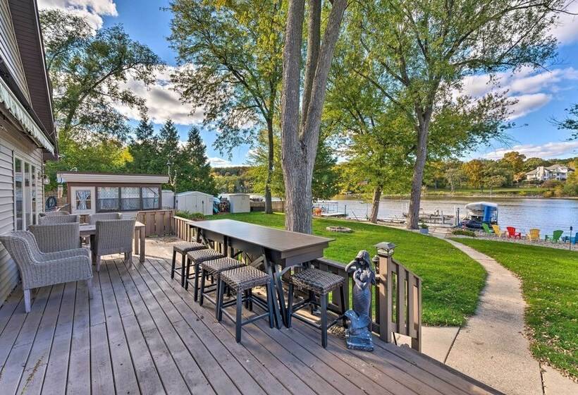 Rock River Retreat  W/ Dock & Private Backyard!