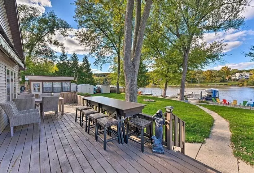 Rock River Retreat  W/ Dock & Private Backyard!