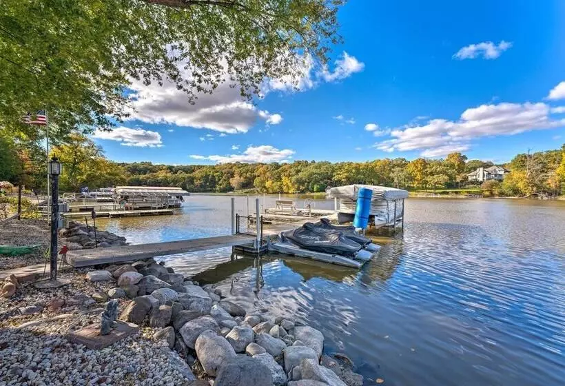 Rock River Retreat  W/ Dock & Private Backyard!