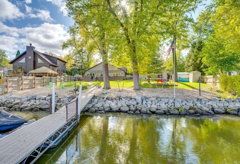 Rock River Retreat  W/ Dock & Private Backyard!