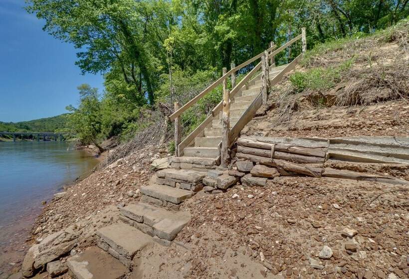 Roomy Riverfront Trout Valley Cabin W/ Porch!