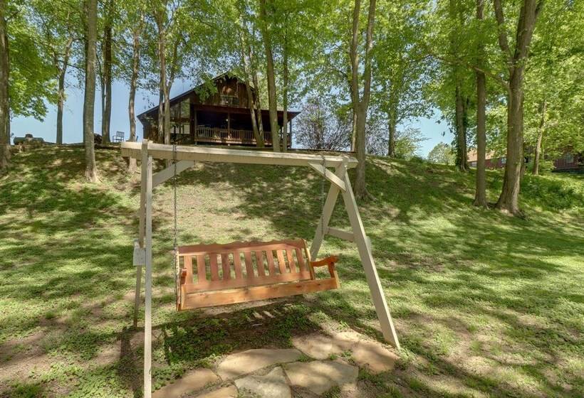 Roomy Riverfront Trout Valley Cabin W/ Porch!