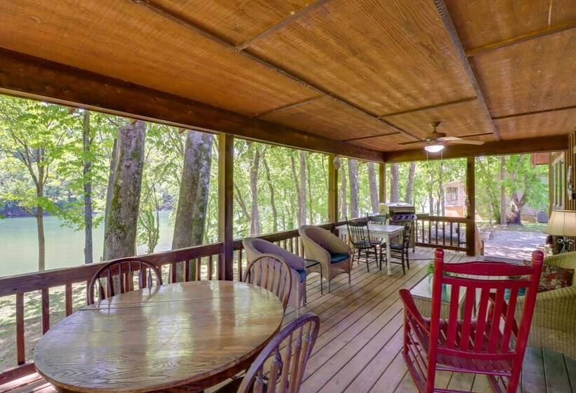 Roomy Riverfront Trout Valley Cabin W/ Porch!