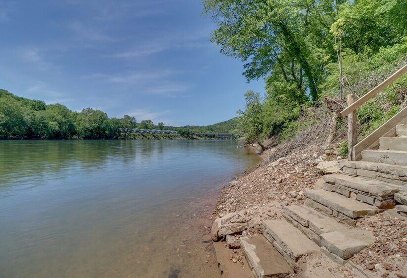 Roomy Riverfront Trout Valley Cabin W/ Porch!