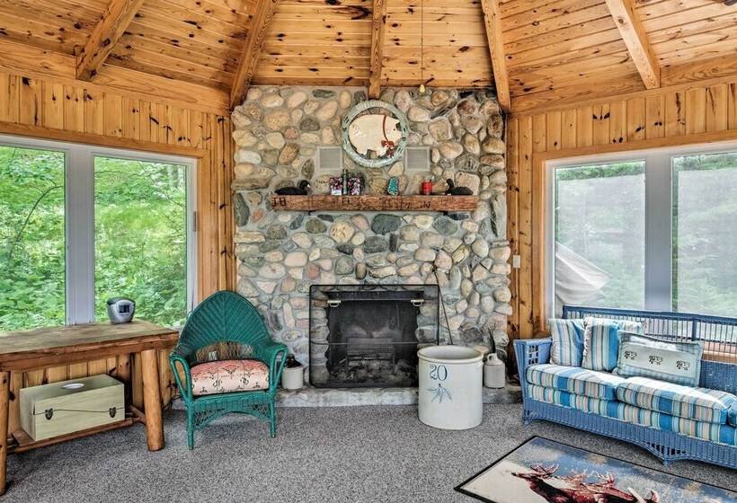 Rustic Cozy Cabin On Island Lake W/ Fire Pit, Dock