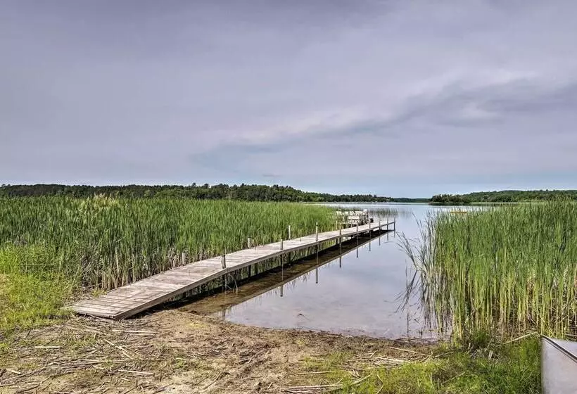 Rustic Cozy Cabin On Island Lake W/ Fire Pit, Dock