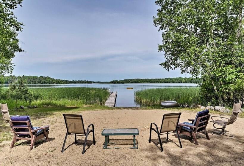 Rustic Cozy Cabin On Island Lake W/ Fire Pit, Dock