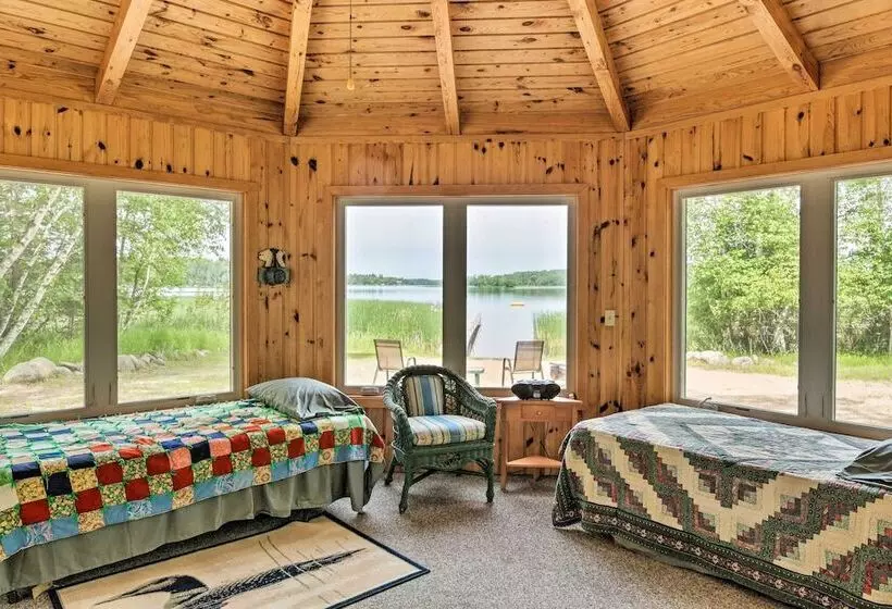 Rustic Cozy Cabin On Island Lake W/ Fire Pit, Dock