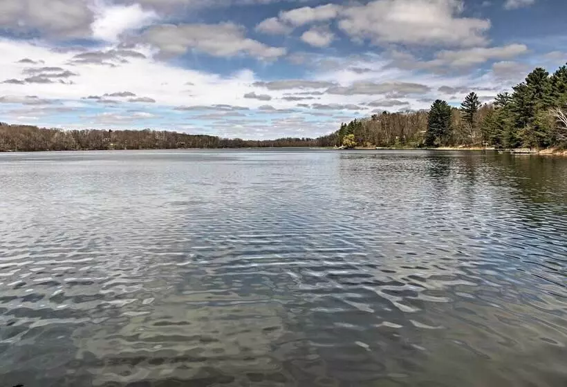 Cozy Balsam Lake Home: Deck, Private Dock + Kayaks