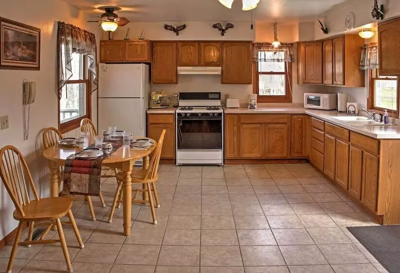 Cozy Balsam Lake Home: Deck, Private Dock + Kayaks