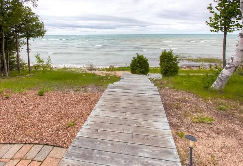 Lavish Charlevoix Home On Lake Michigan, Fire Pit