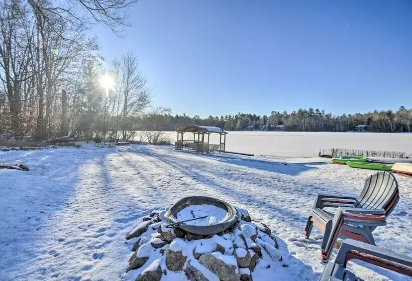 New Hampshire Home W/ Private Beach, Dock & Rafts!