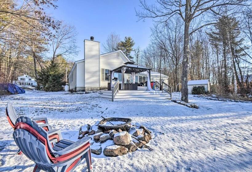 New Hampshire Home W/ Private Beach, Dock & Rafts!