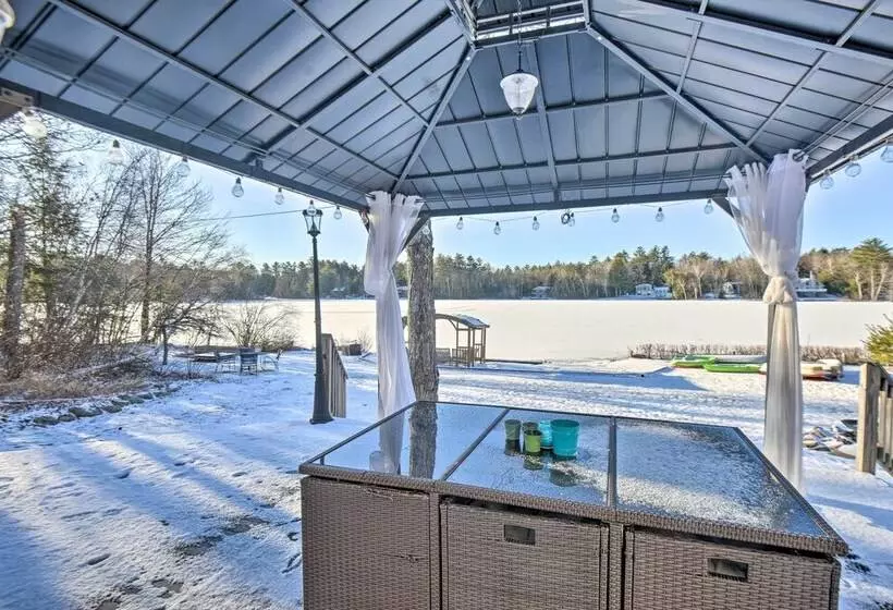 New Hampshire Home W/ Private Beach, Dock & Rafts!