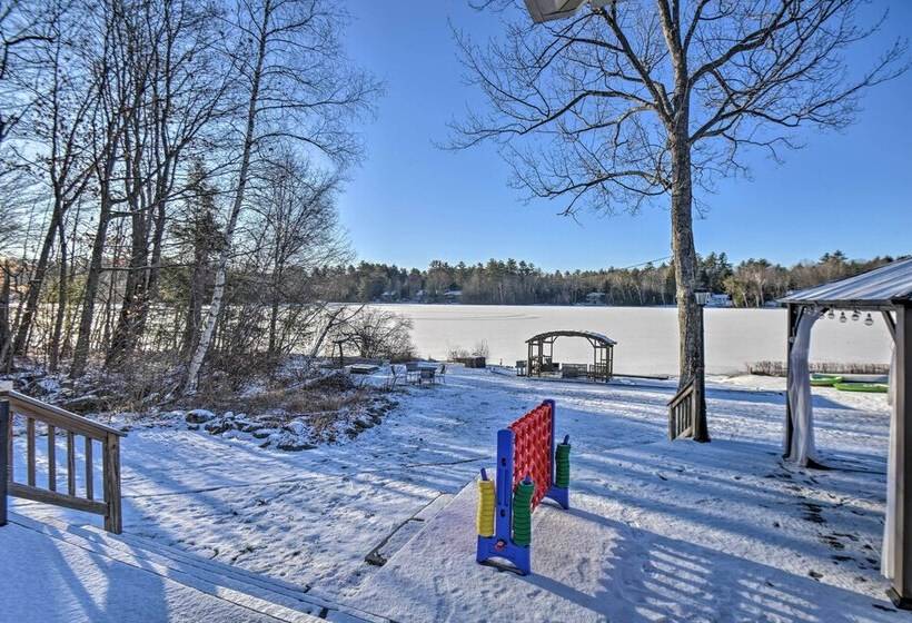New Hampshire Home W/ Private Beach, Dock & Rafts!