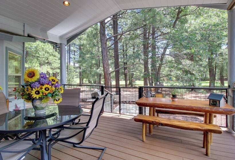Pinetop Golf Course Home: Furnished Deck & Views!