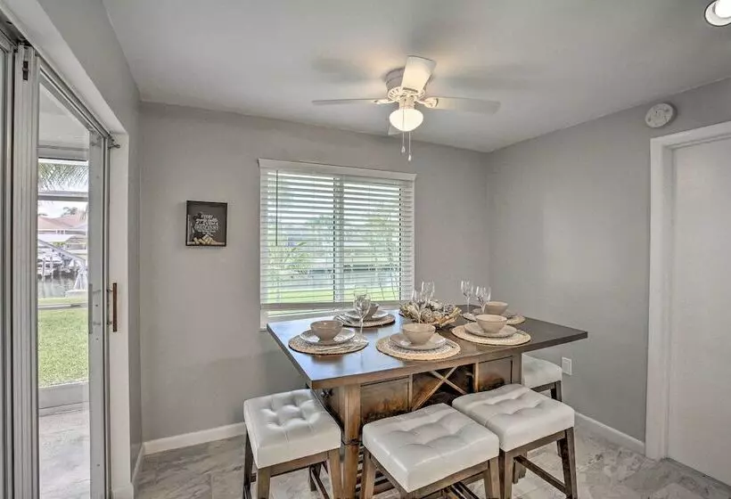 Bright Home W/ Dock & Canal View In Cape Coral!