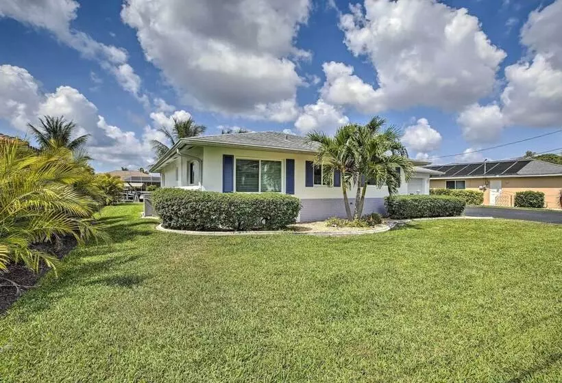 Bright Home W/ Dock & Canal View In Cape Coral!