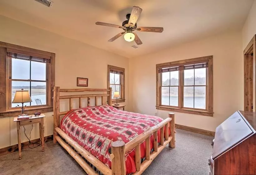 Lakefront Cedar Vale Lodge W/ Private Boat Dock!