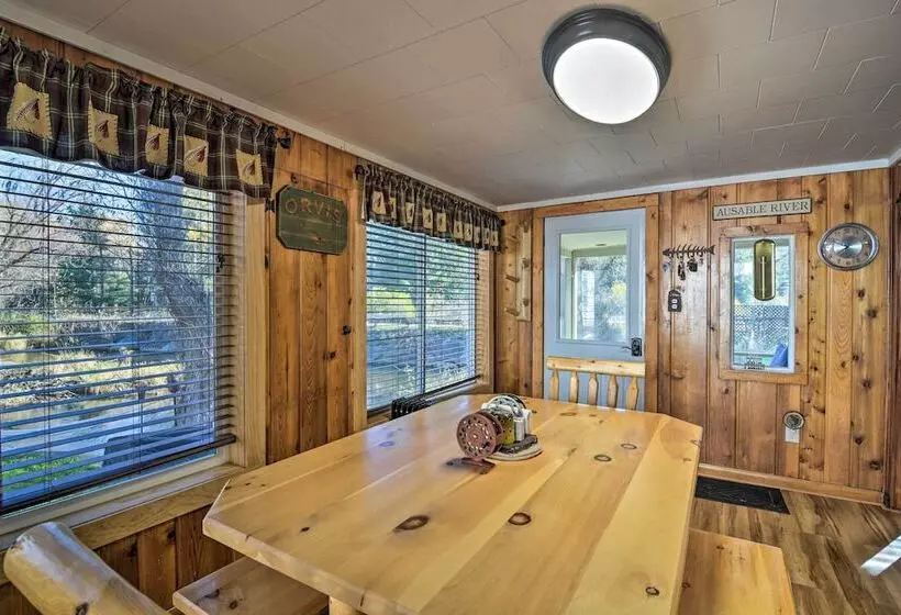 Riverfront Grayling Retreat W/ Fire Pit & Dock!