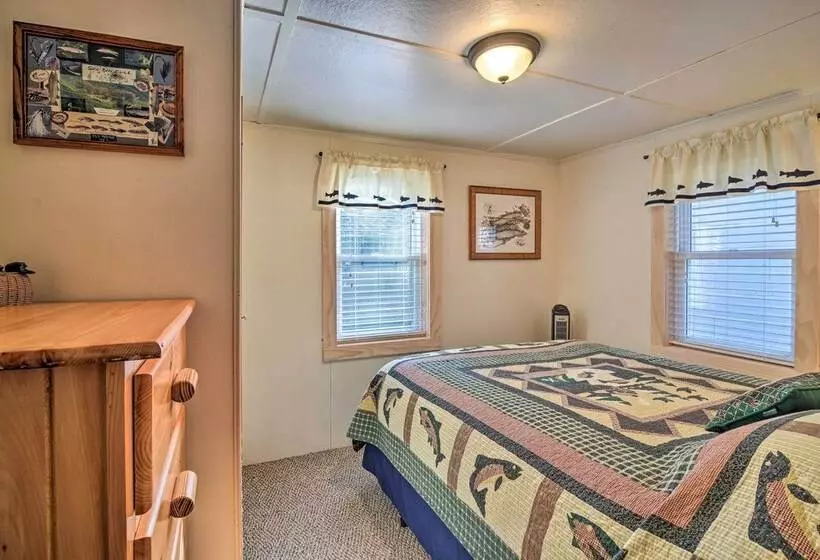 Riverfront Grayling Retreat W/ Fire Pit & Dock!