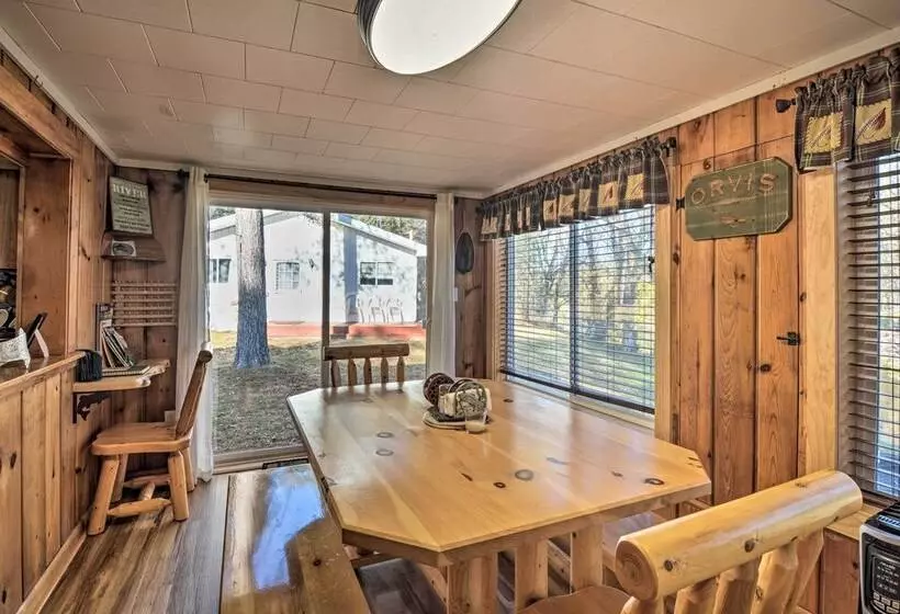 Riverfront Grayling Retreat W/ Fire Pit & Dock!