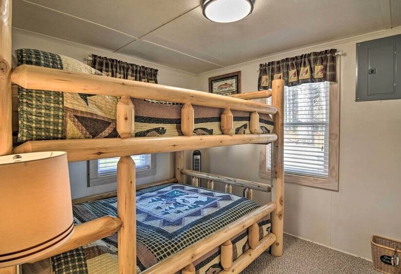 Riverfront Grayling Retreat W/ Fire Pit & Dock!