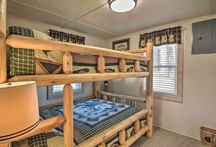 Riverfront Grayling Retreat W/ Fire Pit & Dock!