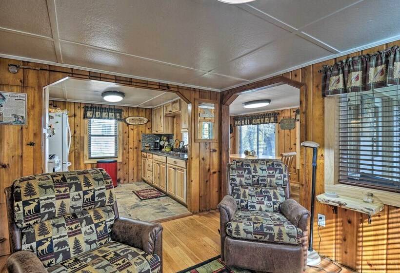 Riverfront Grayling Retreat W/ Fire Pit & Dock!