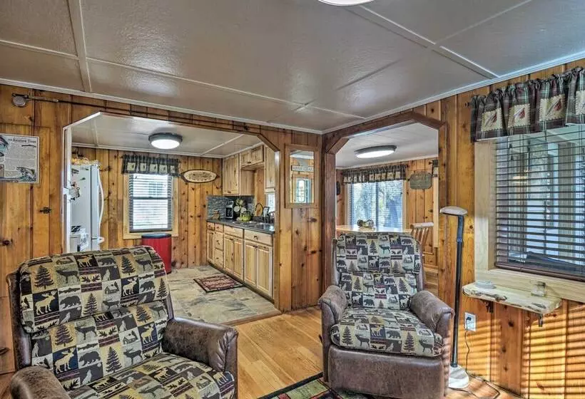 Riverfront Grayling Retreat W/ Fire Pit & Dock!