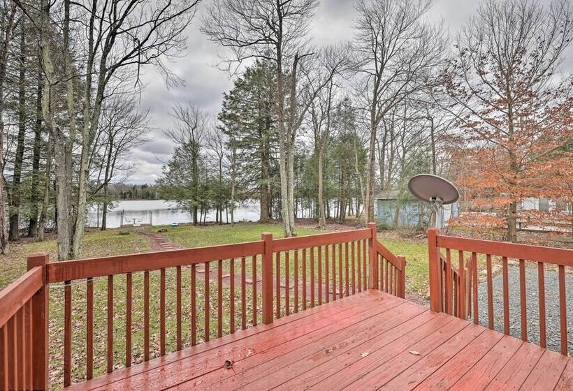 Spacious Poconos Lakefront Home W/ Dock & Grill!