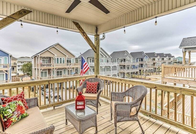 Surf City Home W/ Outdoor Shower: Walk To Beach!