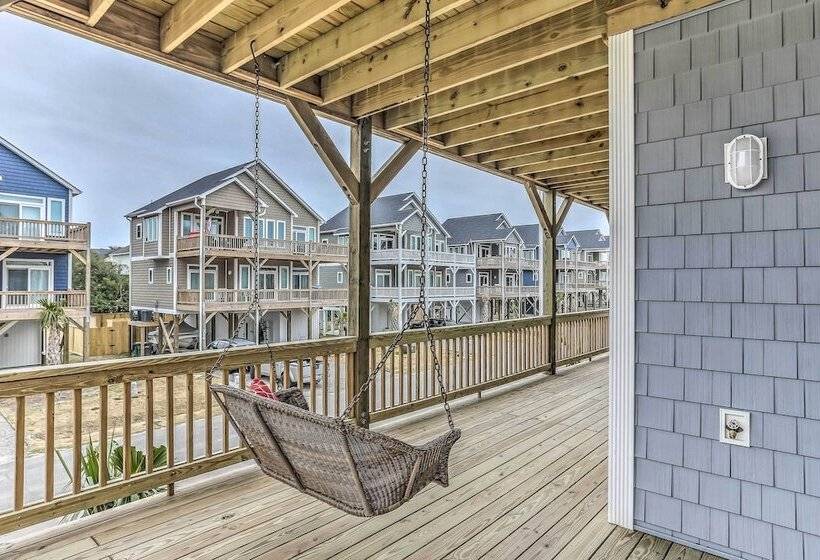 Surf City Home W/ Outdoor Shower: Walk To Beach!