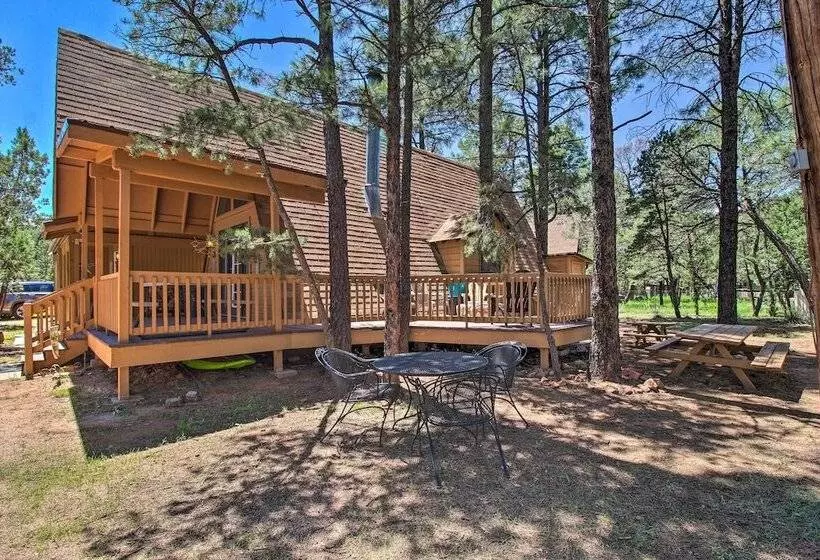 Cozy A Frame Cabin In Overgaard: Pets Welcome