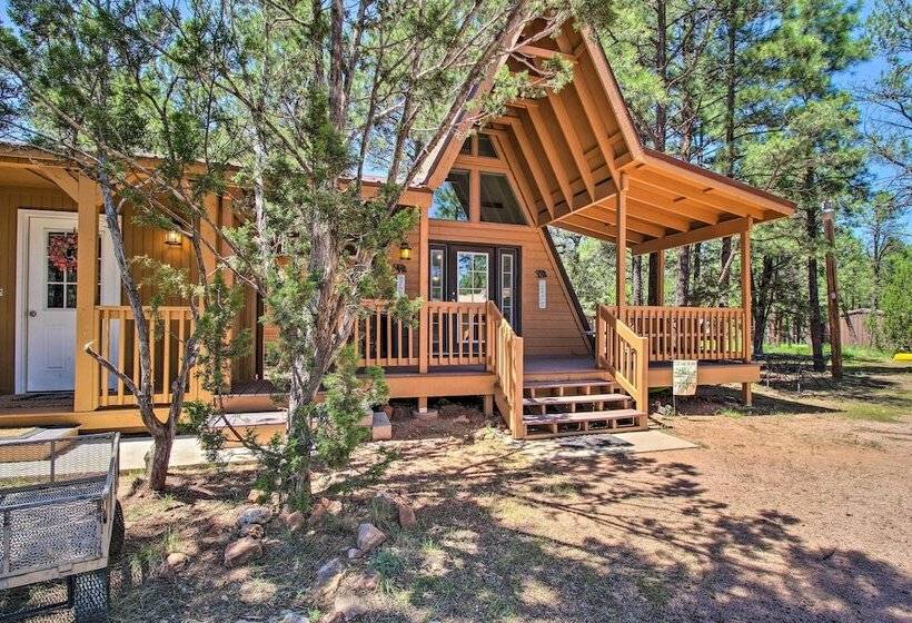 Cozy A Frame Cabin In Overgaard: Pets Welcome