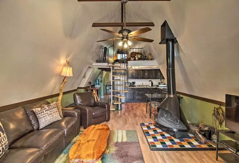 Cozy A Frame Cabin In Overgaard: Pets Welcome