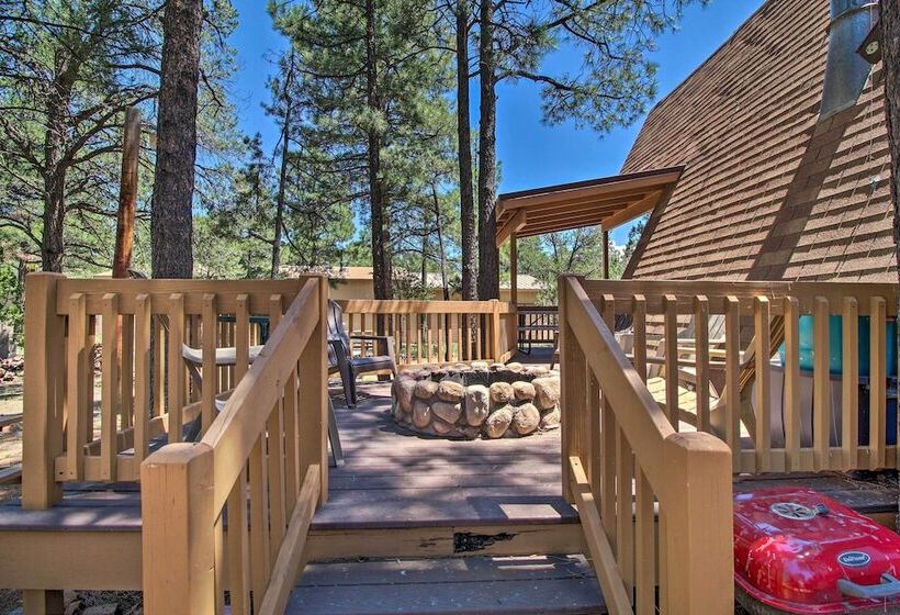 Cozy A Frame Cabin In Overgaard: Pets Welcome