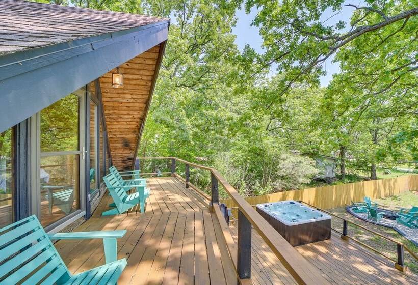 Modern Fairland Log Cabin W/ Lake Access!