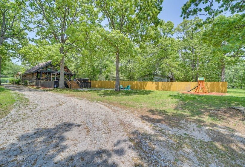 Modern Fairland Log Cabin W/ Lake Access!