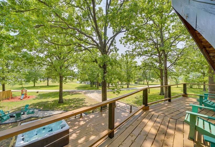 Modern Fairland Log Cabin W/ Lake Access!