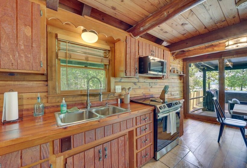 Modern Fairland Log Cabin W/ Lake Access!