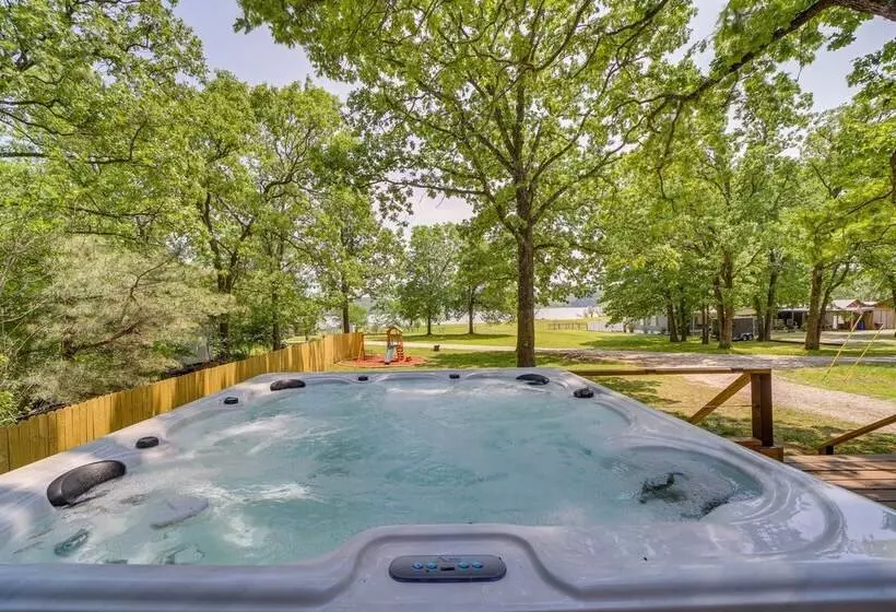 Modern Fairland Log Cabin W/ Lake Access!