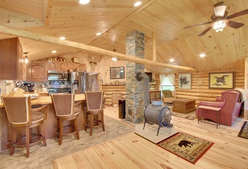Unique Maine Log Cabin W/ Trout Ponds & Sauna!